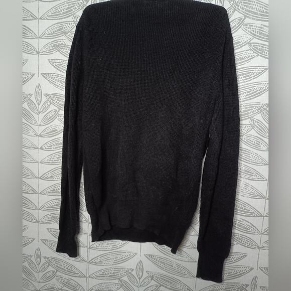 All Saints Rias Sweater Black Distressed Designer Street Edgy Academia Grunge - Picture 6 of 7